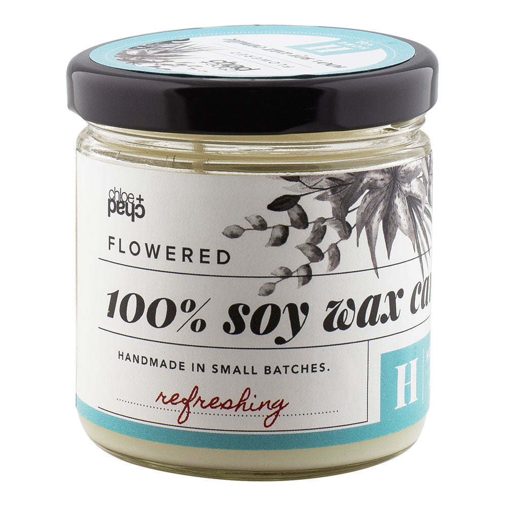 Flowered Soy Candle - Chloe & Chad